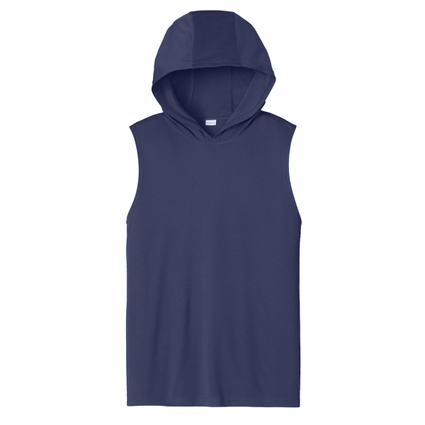 Sport Tek Competitor Sleeveless Hoodie, True Navy, Front view
