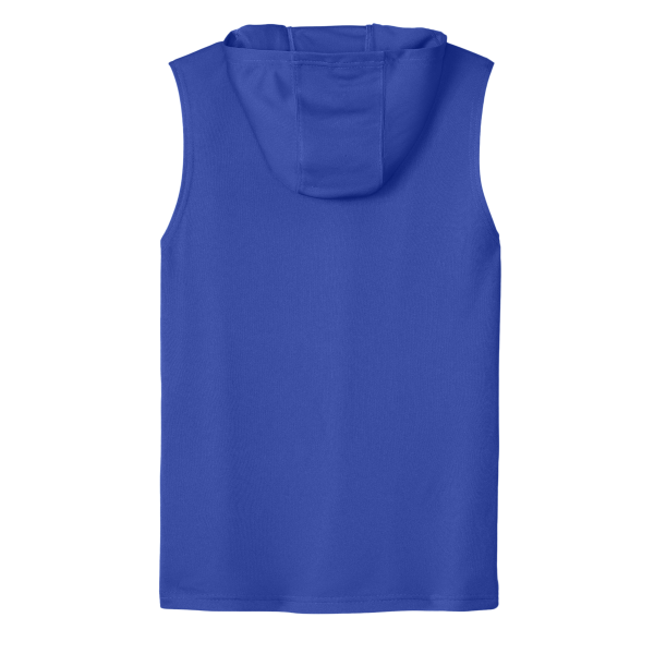 Sport Tek Competitor Sleeveless Hoodie, True Royal, Back view