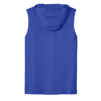 Sport Tek Competitor Sleeveless Hoodie, True Royal, Back view