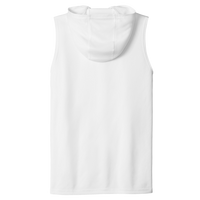 Sport Tek Competitor Sleeveless Hoodie, White, Back view