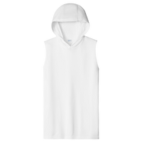 Sport Tek Competitor Sleeveless Hoodie, White, Front view