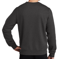 Sport Tek Crewneck Sweatshirt, Graphite Heather, Back view