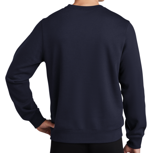Sport Tek Crewneck Sweatshirt, True Navy, Back view