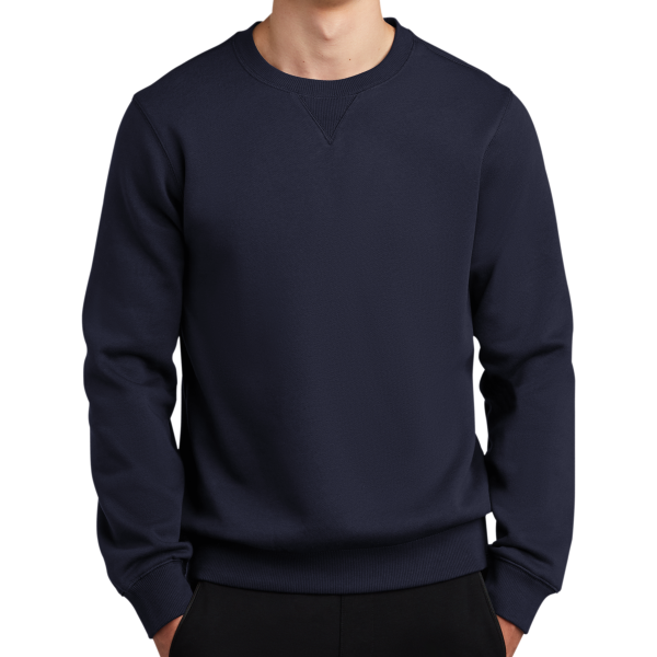 Sport Tek Crewneck Sweatshirt, True Navy, Front view
