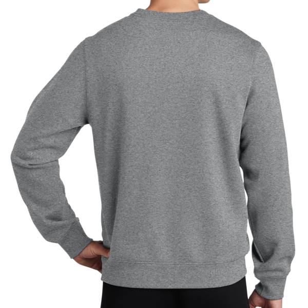 Sport Tek Crewneck Sweatshirt, Vintage Heather, Back view