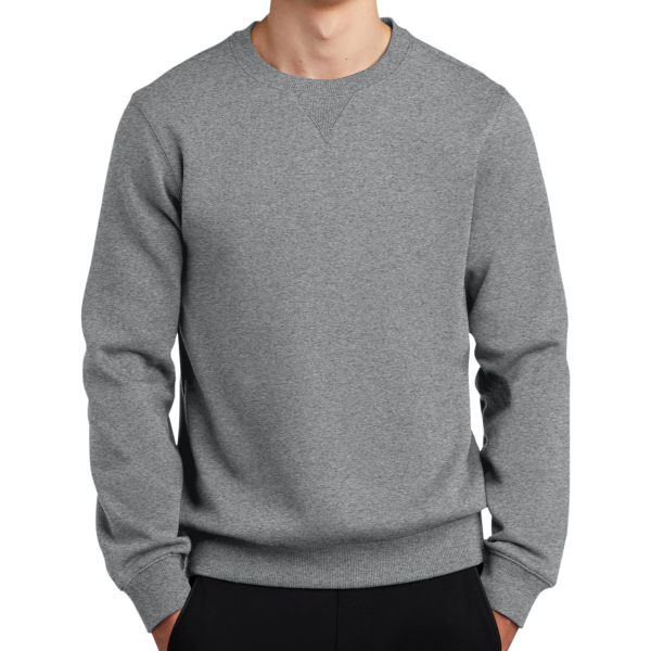 Sport Tek Crewneck Sweatshirt, Vintage Heather, Front view
