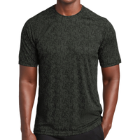 Sport Tek Digi Camo Tee, Black, Front view