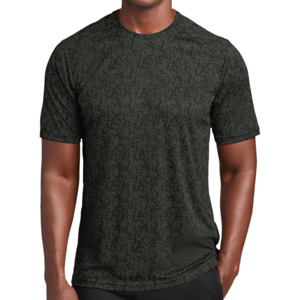 Sport Tek Digi Camo Tee, Black, Front view