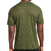 Sport Tek Digi Camo Tee, Olive Drab Green, Back view