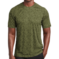 Sport Tek Digi Camo Tee, Olive Drab Green, Front view
