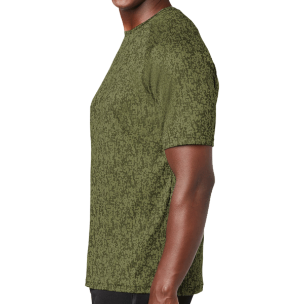 Sport Tek Digi Camo Tee, Olive Drab Green, Left Sleeve view