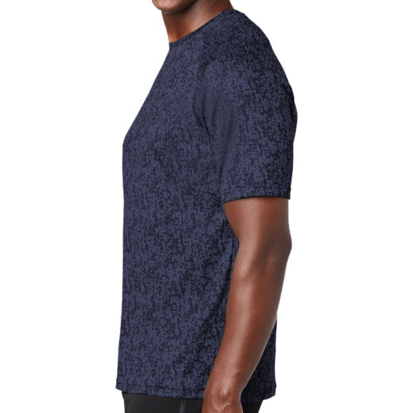 Sport Tek Digi Camo Tee, True Navy, Left Sleeve view