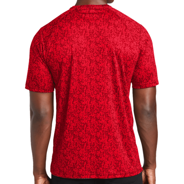 Sport Tek Digi Camo Tee, True Red, Back view