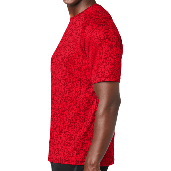Sport Tek Digi Camo Tee, True Red, Left Sleeve view