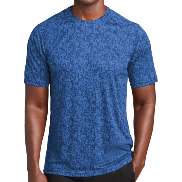 Sport Tek Digi Camo Tee, True Royal, Front view