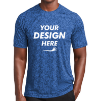 Sport Tek Digi Camo Tee, True Royal, Front view, Mockup