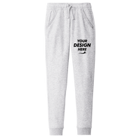 Sport Tek Drive Fleece Jogger, Athletic Heather, Front view, Mockup