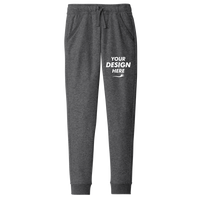 Sport Tek Drive Fleece Jogger, Graphite Heather, Front view, Mockup