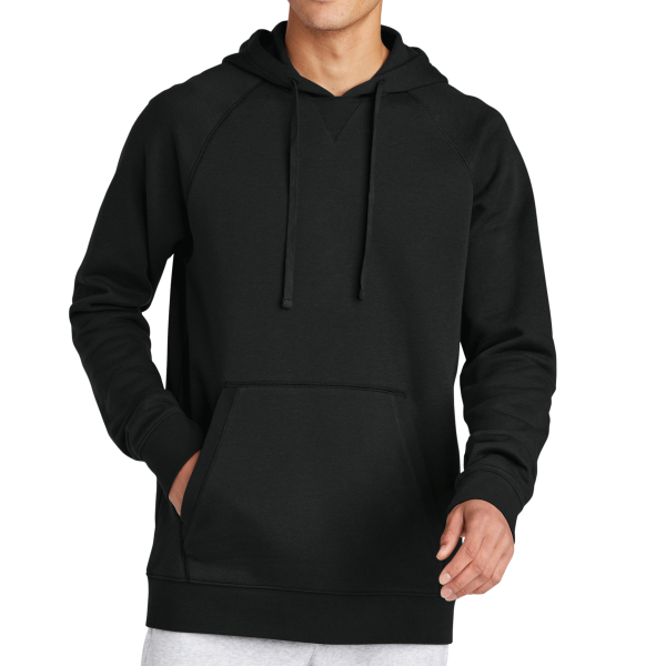 Sport Tek Drive Fleece Pullover Hoodie, Black, Front view