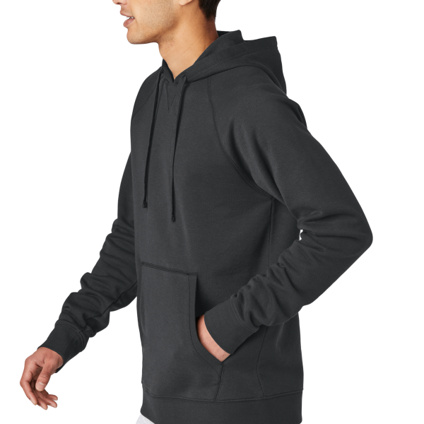 Sport Tek Drive Fleece Pullover Hoodie, Charcoal Grey, Left Sleeve view