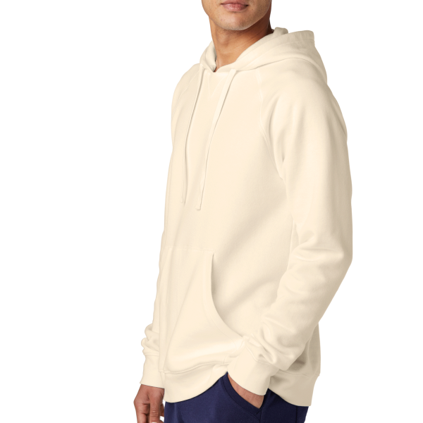 Sport Tek Drive Fleece Pullover Hoodie, Ecru, Left Sleeve view