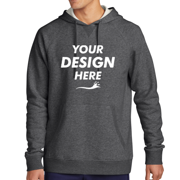Sport Tek Drive Fleece Pullover Hoodie, Graphite Heather, Front view, Mockup