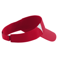 Sport Tek Dry Zone ® Colorblock Visor, True Red / White, Back view