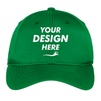 Sport Tek Dry Zone ® Nylon Cap, Kelly Green, Hat (Front) view, Mockup