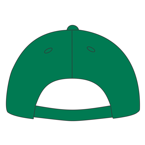 Sport Tek Dry Zone ® Nylon Cap, Kelly Green, Headwear Arch Back view