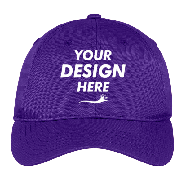 Sport Tek Dry Zone ® Nylon Cap, Purple, Hat (Front) view, Mockup