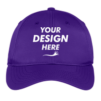 Sport Tek Dry Zone ® Nylon Cap, Purple, Hat (Front) view, Mockup