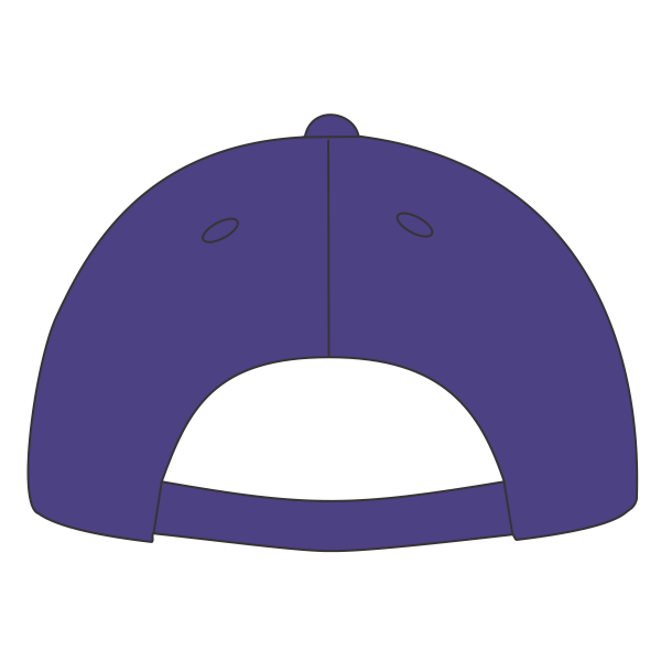 Sport Tek Dry Zone ® Nylon Cap, Purple, Headwear Arch Back view