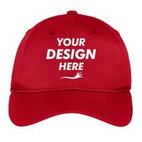 Sport Tek Dry Zone ® Nylon Cap, True Red, Hat (Front) view, Mockup