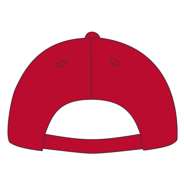 Sport Tek Dry Zone ® Nylon Cap, True Red, Headwear Arch Back view