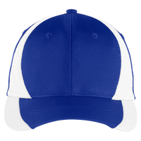 Sport Tek Dry Zone ® Nylon Colorblock Cap, True Royal / White, Front view