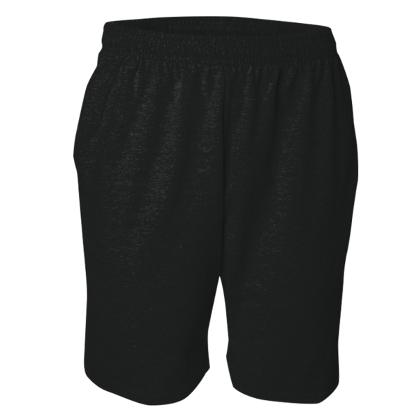 Sport Tek Jersey Knit Short with Pockets, Black, Front view
