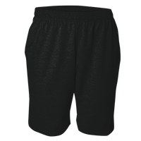 Sport Tek Jersey Knit Short with Pockets, Black, Front view