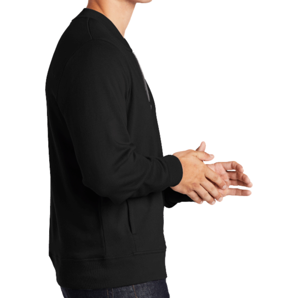 Sport Tek Lightweight French Terry Bomber, Black, Right Sleeve view
