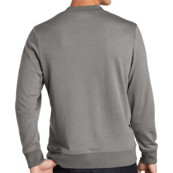 Sport Tek Lightweight French Terry Bomber, Grey Concrete, Back view