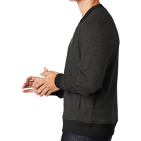 Sport Tek Lightweight French Terry Bomber, Heather Black, Left Sleeve view