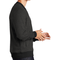 Sport Tek Lightweight French Terry Bomber, Heather Black, Right Sleeve view