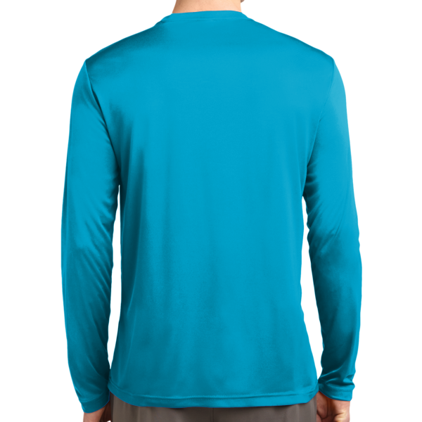 Sport Tek Long Sleeve PosiCharge ® Competitor Tee, Atomic Blue, Back view