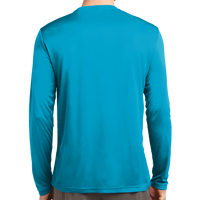 Sport Tek Long Sleeve PosiCharge ® Competitor Tee, Atomic Blue, Back view