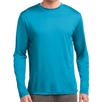 Sport Tek Long Sleeve PosiCharge ® Competitor Tee, Atomic Blue, Front view