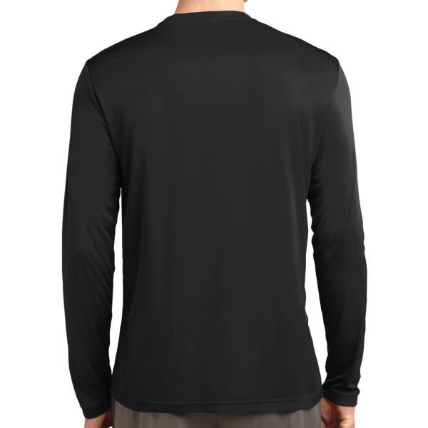 Sport Tek Long Sleeve PosiCharge ® Competitor Tee, Black, Back view
