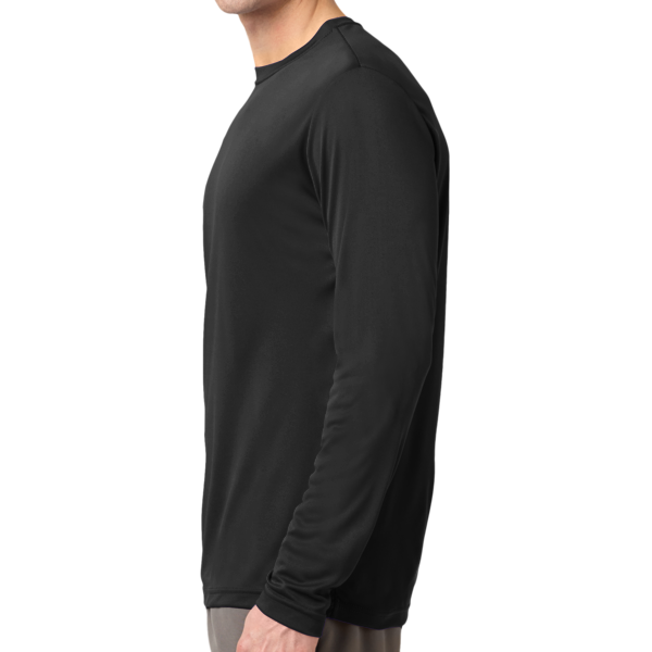 Sport Tek Long Sleeve PosiCharge ® Competitor Tee, Black, Left Sleeve view