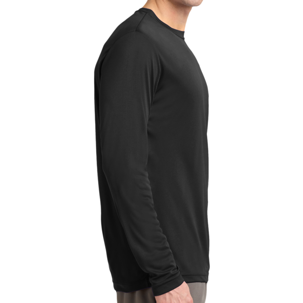 Sport Tek Long Sleeve PosiCharge ® Competitor Tee, Black, Right Sleeve view