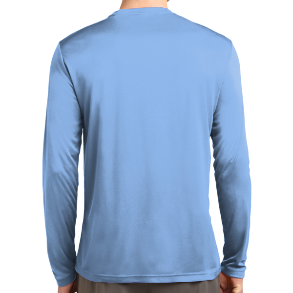 Sport Tek Long Sleeve PosiCharge ® Competitor Tee, Carolina Blue, Back view