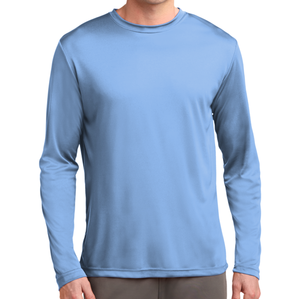 Sport Tek Long Sleeve PosiCharge ® Competitor Tee, Carolina Blue, Front view