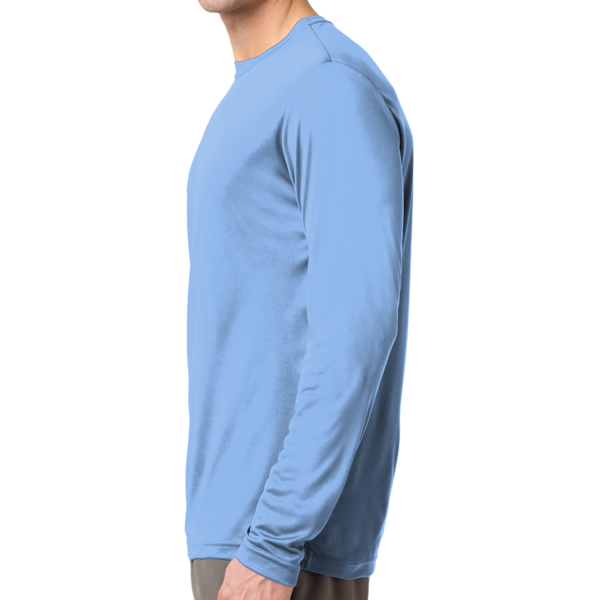 Sport Tek Long Sleeve PosiCharge ® Competitor Tee, Carolina Blue, Left Sleeve view